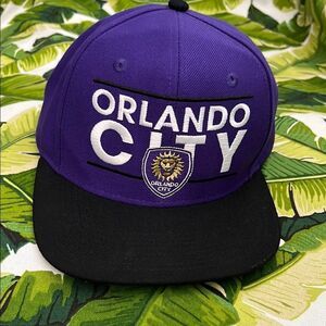 Orlando City Mens Baseball adidas Purple and Black Adjustable Baseball Cap OSFM